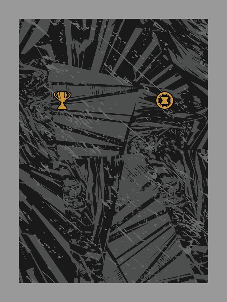 Abstract Composition with Trophy and Medal on Dark Textured Surface vector