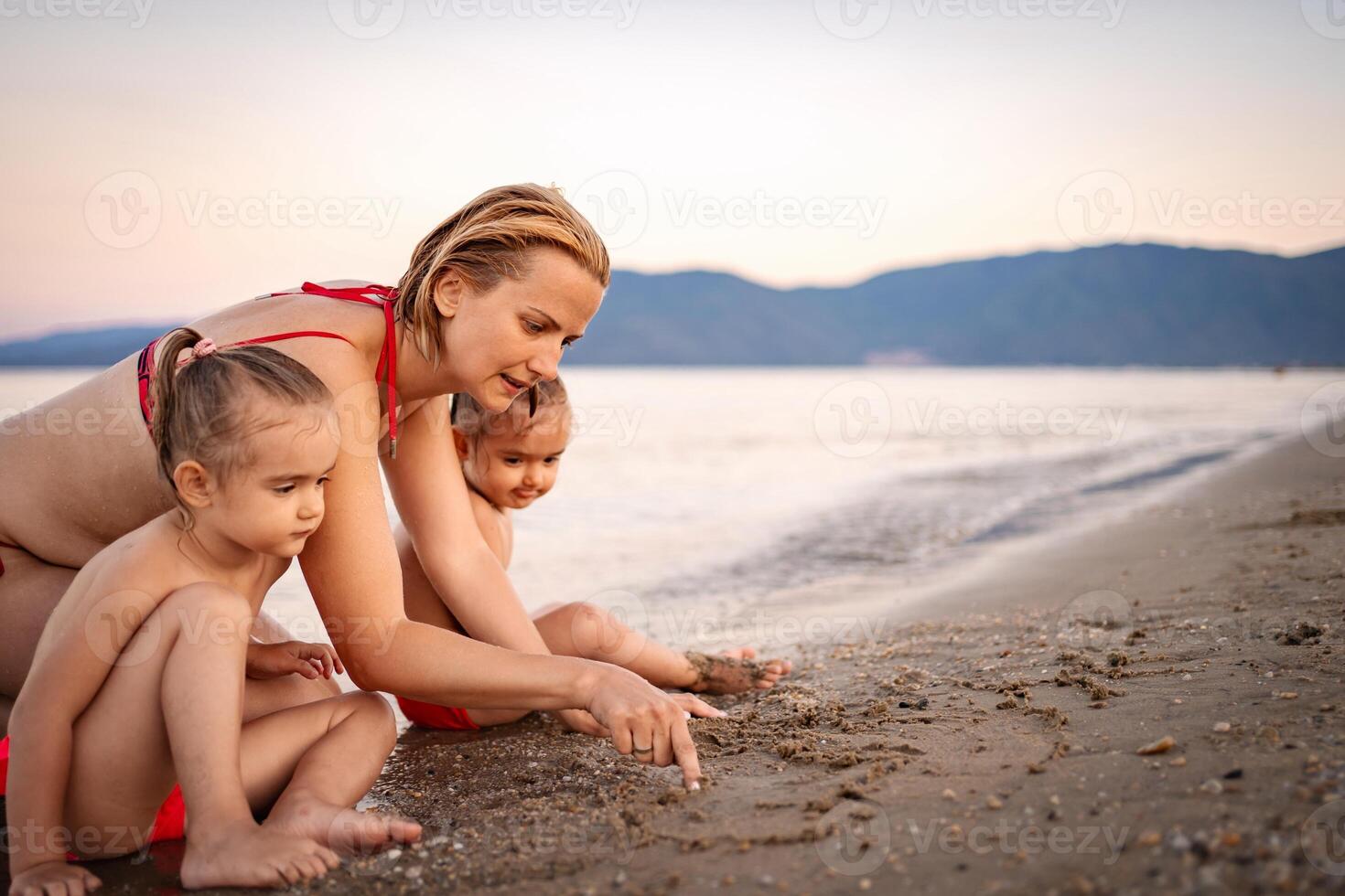 Enjoying a sunny beach day in Greece with family fun photo