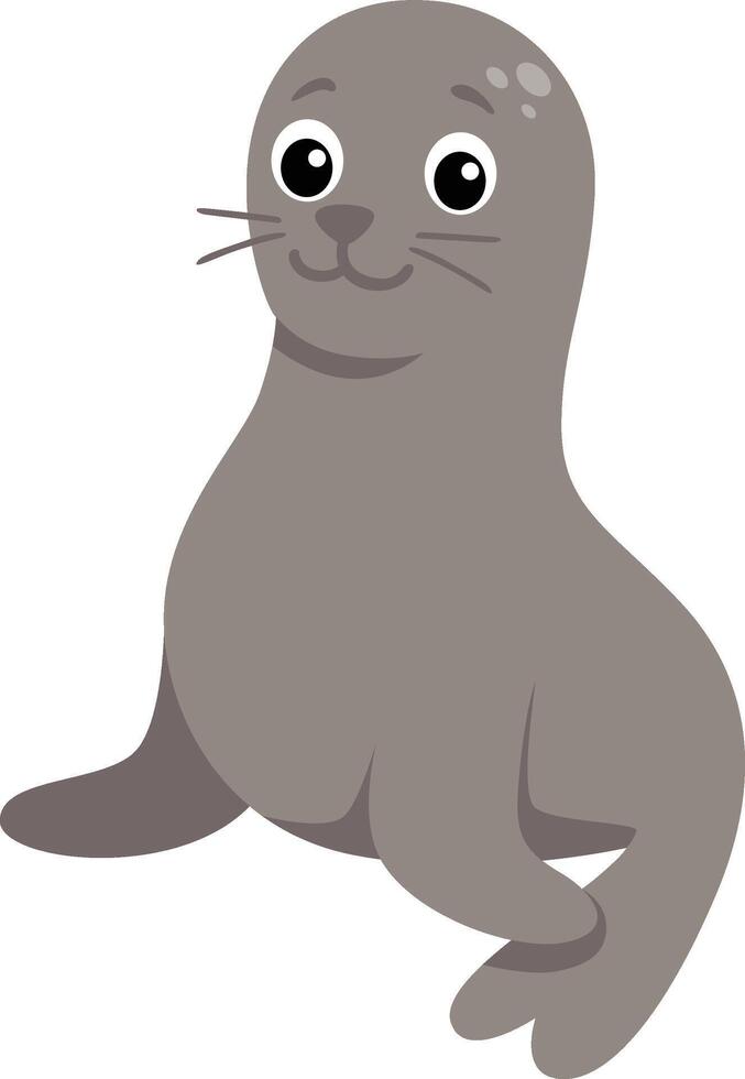 Adorable Grey Seal Pup Looking Up vector