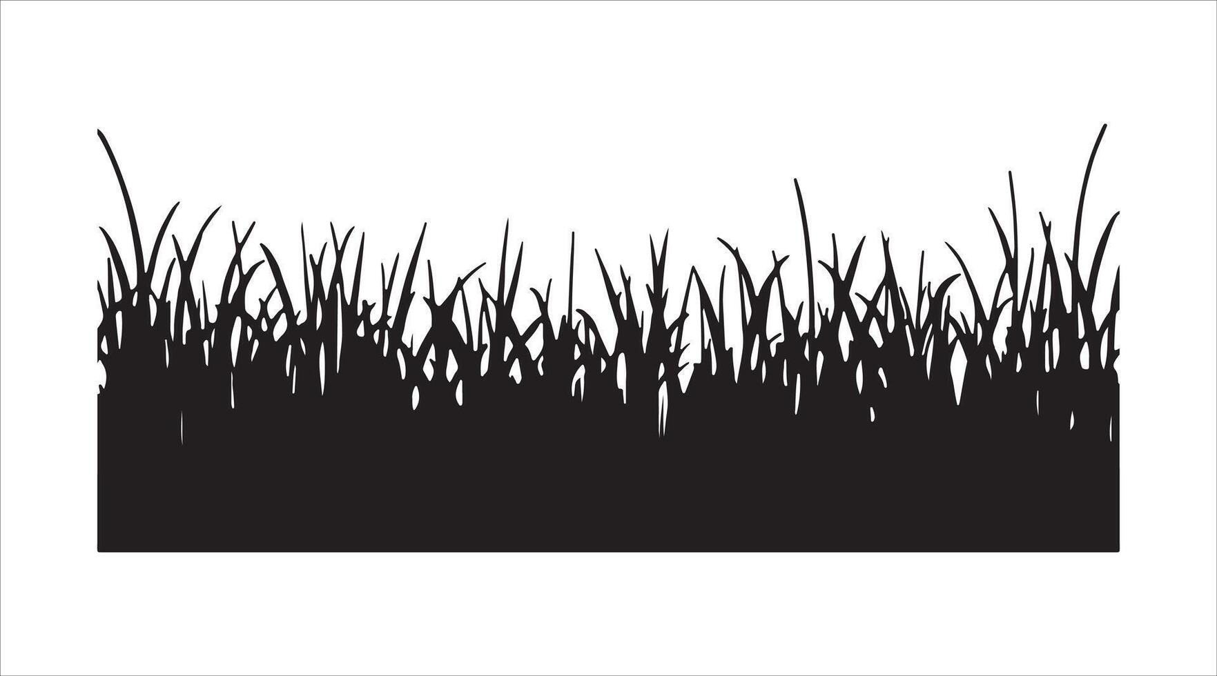 Vibrant green grass. Elements in a field that stand alone. Spring and summer hand-drawn herbs, with a sketchy style of park lawns and meadows, showcasing cartoon flat botanical elements. vector