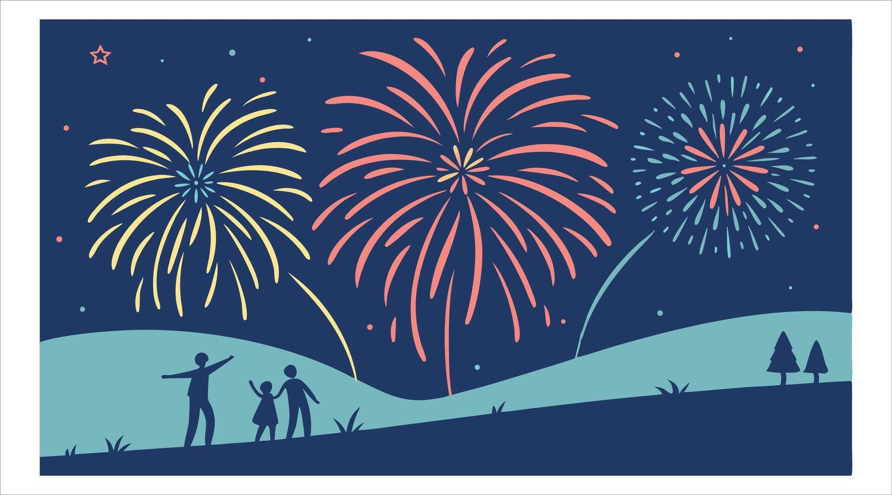illustration of fireworks. Celebratory backdrop vector