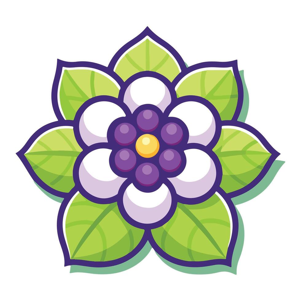 Vibrant Cartoon Flower Blooming in Springtime, Cheerful and Delightful Illustration - Professional digital artwork with vibrant colors and detailed composition vector