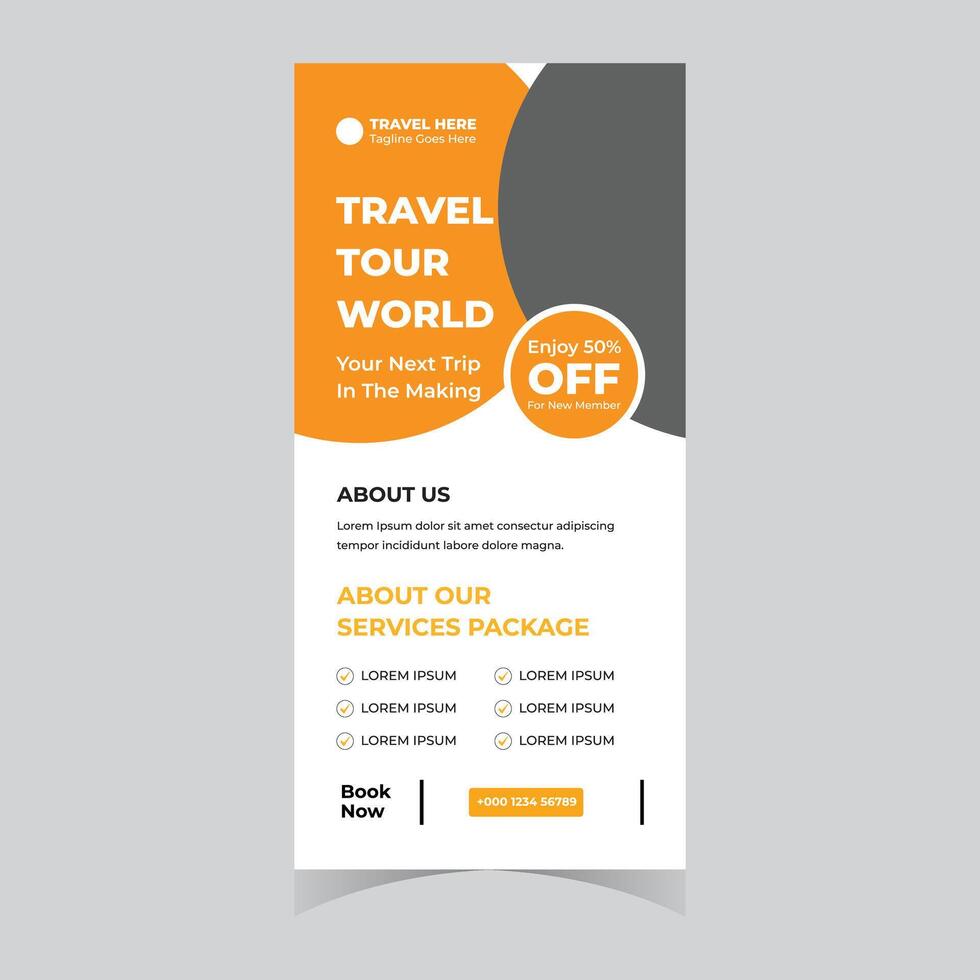 Exciting Travel Tour World Flyer Plan Your Next Trip with 50 Off for New Members vector