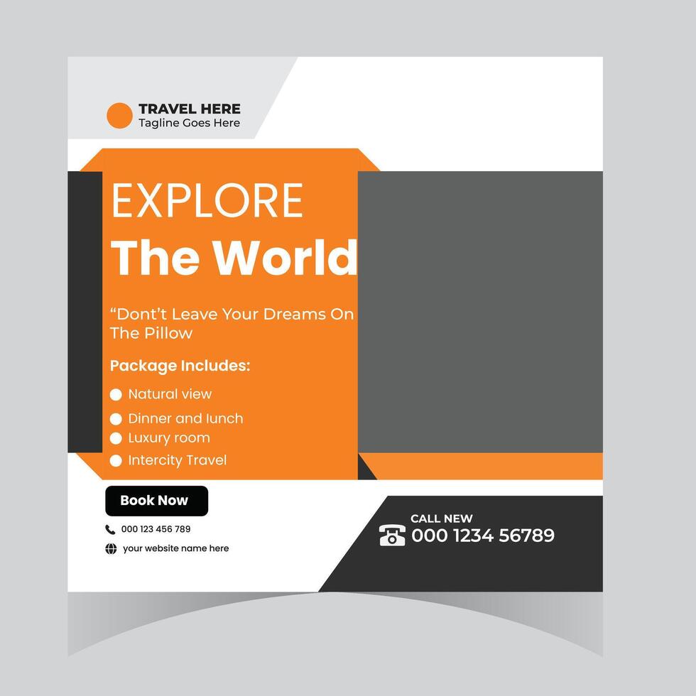 Explore the World Enticing Travel Package with Luxury Room, Natural Views, and Delicious Meals - Book Your Dream Getaway Now vector