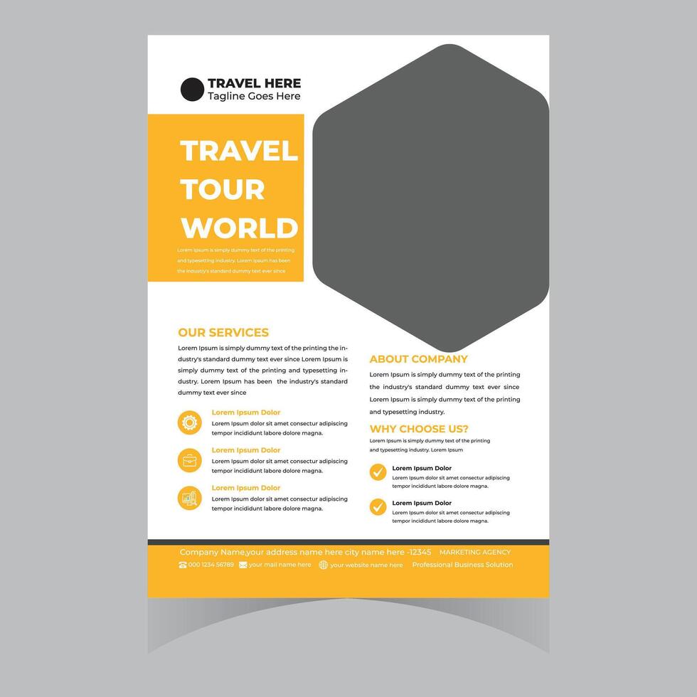 Explore the World Vibrant Travel Tour Brochure Design, Inspiring Global Adventures - Professional digital artwork with vibrant colors and detailed composition vector