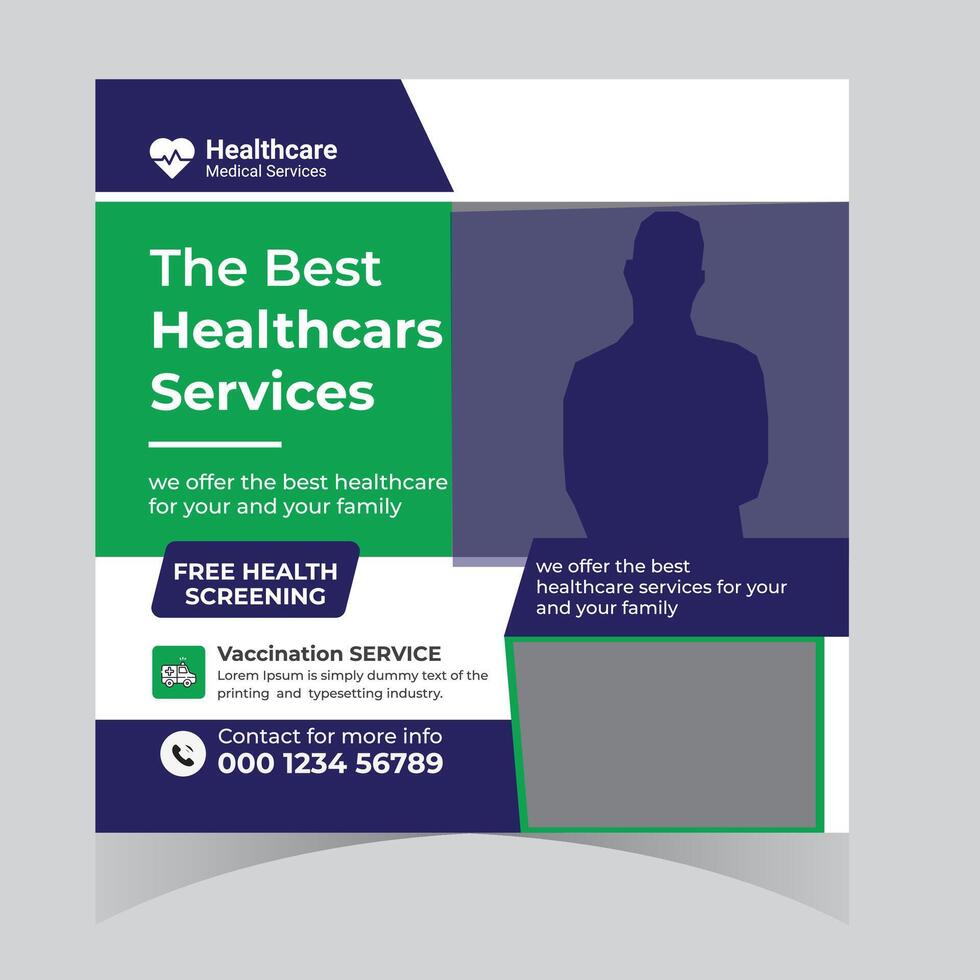 Exceptional Healthcare Services for Family Wellness Free Health Screening and Vaccination Offered - Professional digital artwork with vibrant colors and detailed composition vector