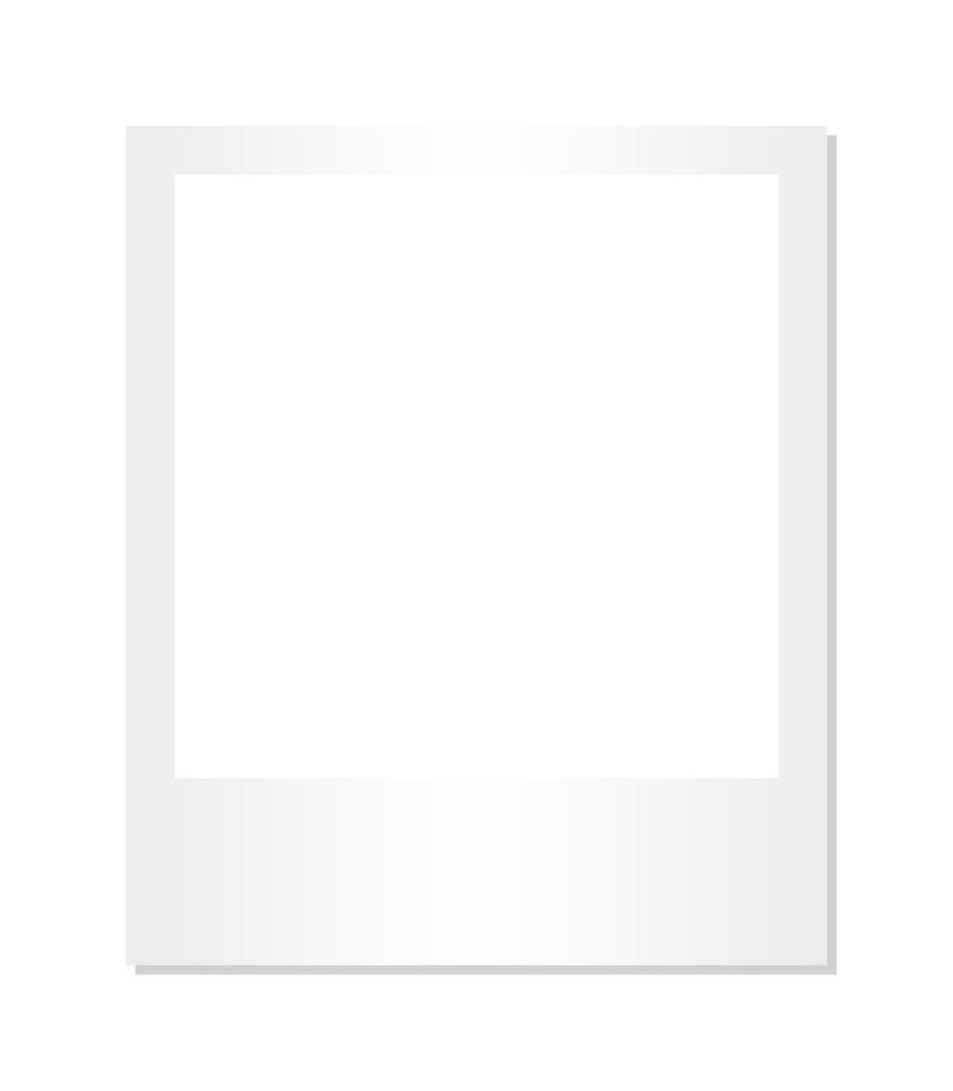 Blank white instant photo frame template isolated on transparent background mockup for memory preservation nostalgia scrapbooking photography design printable content layout retro snapshot style vector