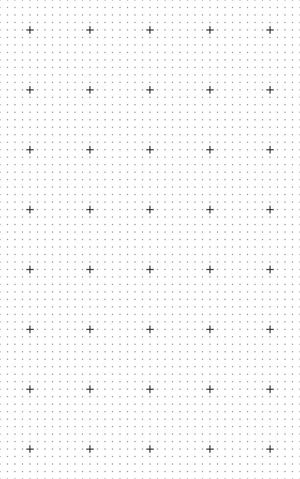 Minimal dot grid with cross symbols on white background abstract seamless pattern template for technology math design and scientific diagram illustration minimalistic printable digital wallpaper vector
