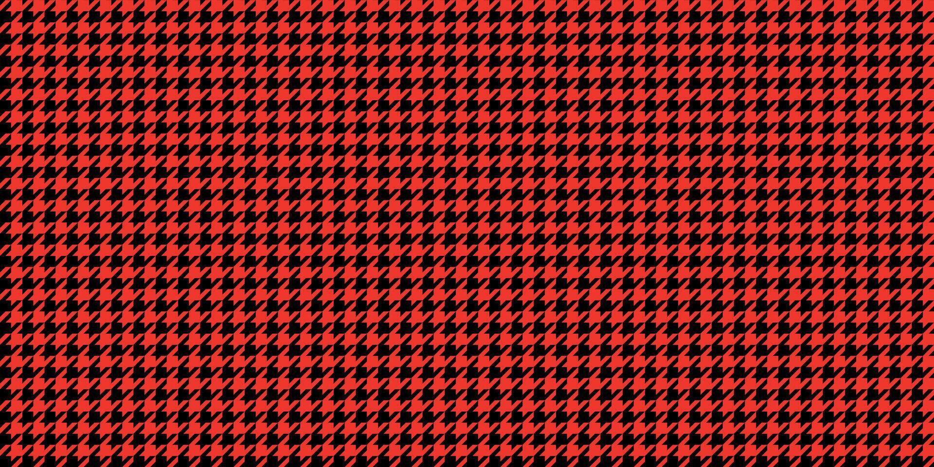 Seamless pattern with red and black houndstooth design, high contrast textile texture perfect for Christmas and winter fashion, bold traditional background with dynamic festive energy vector