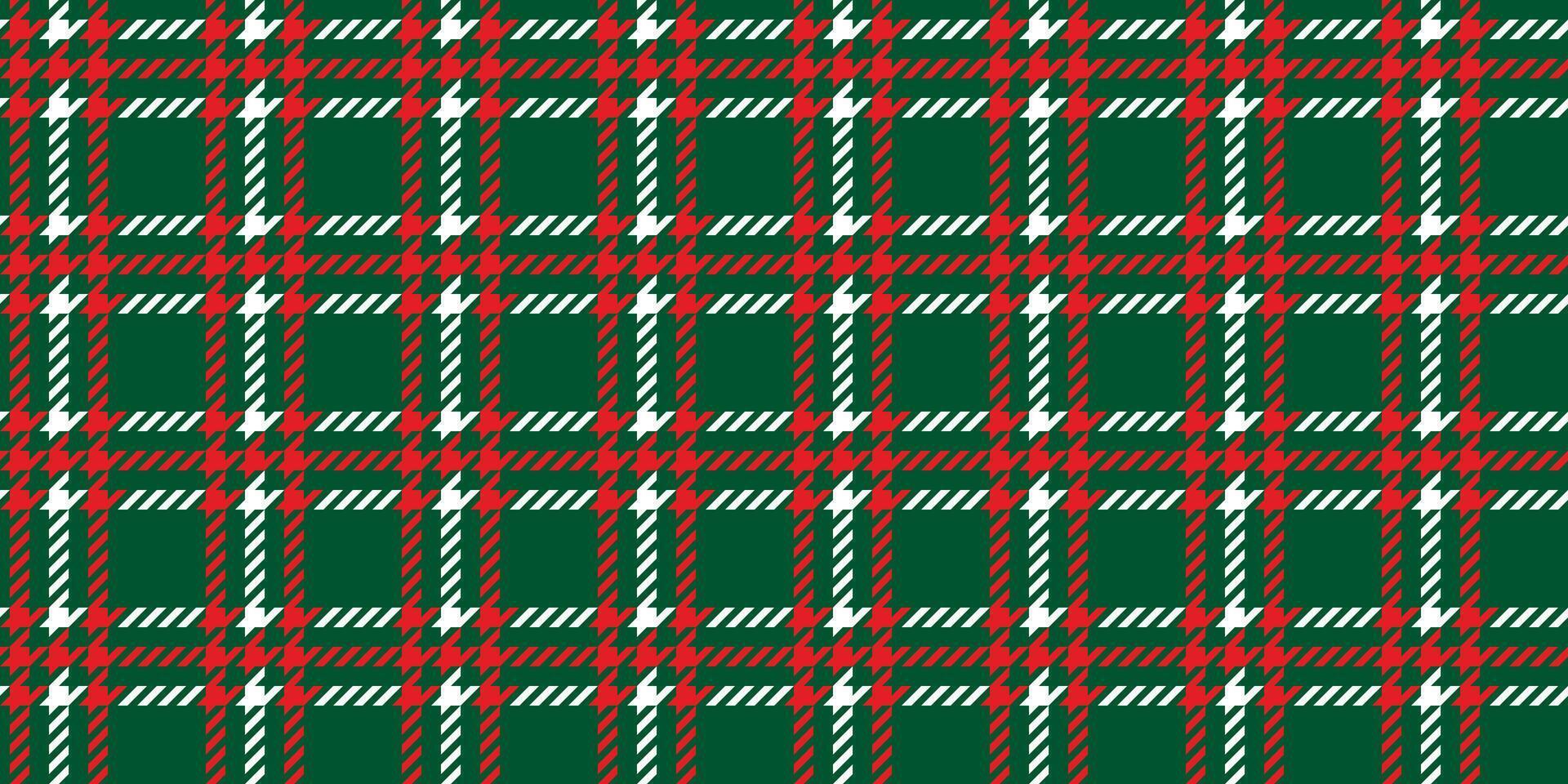 Seamless pattern Christmas red green white plaid tartan festive traditional textile wrapping holiday fabric check geometric background winter design print illustration vector