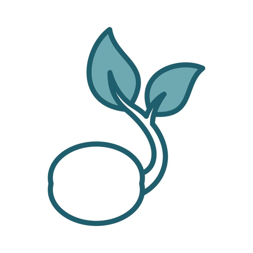 Organic Seed Icons vector