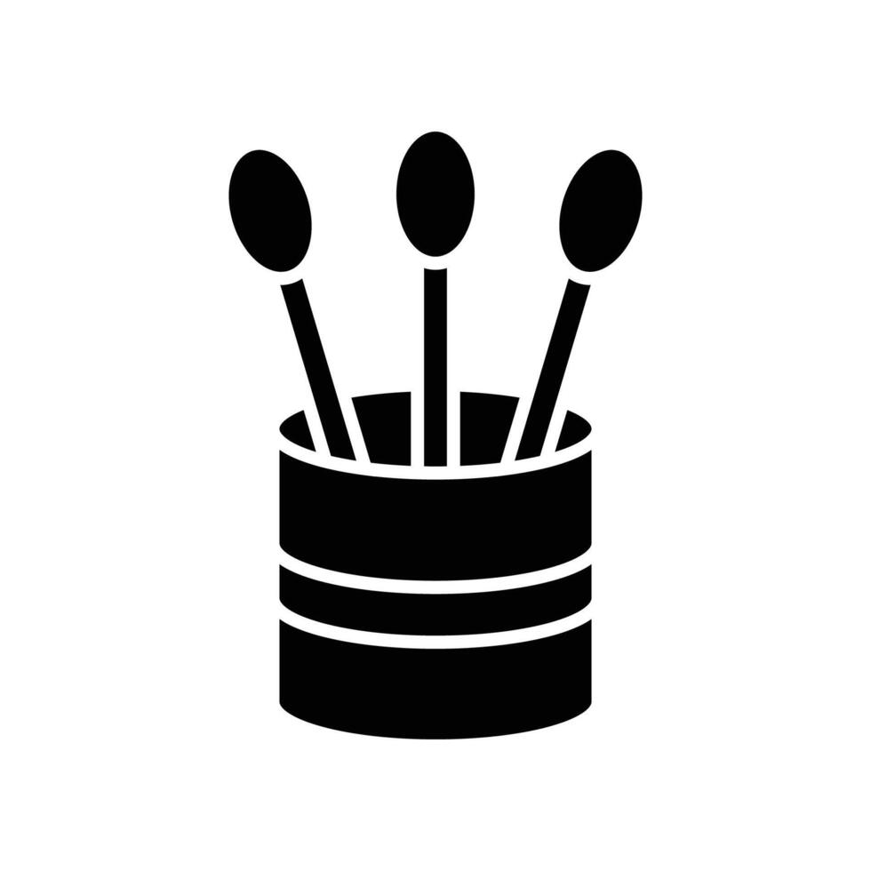 Cotton Swab Line Art vector