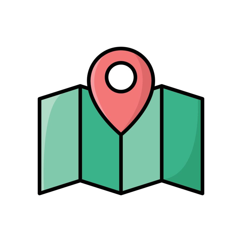 World Map Outline Icon vector