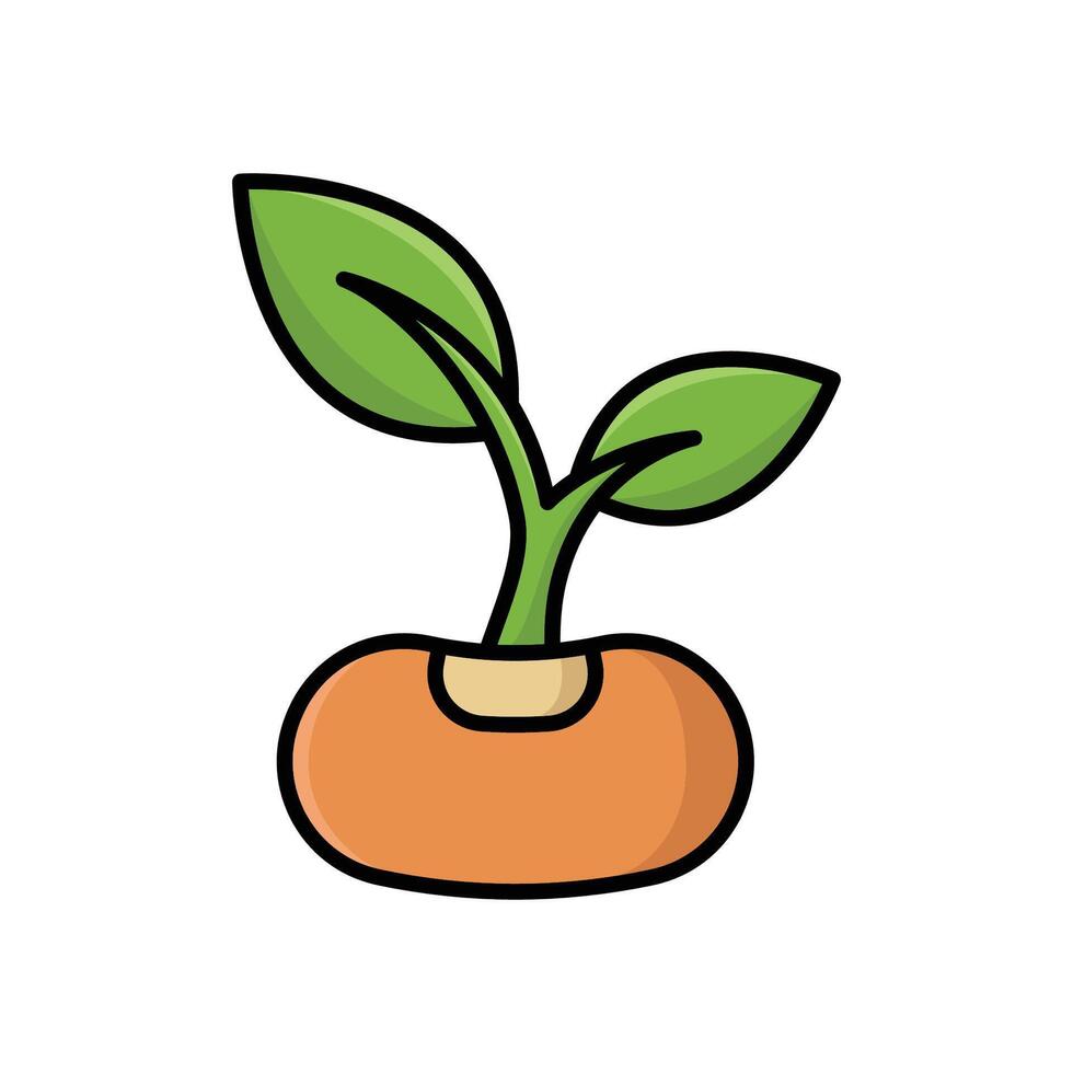 Flat Seed Icon Collection vector