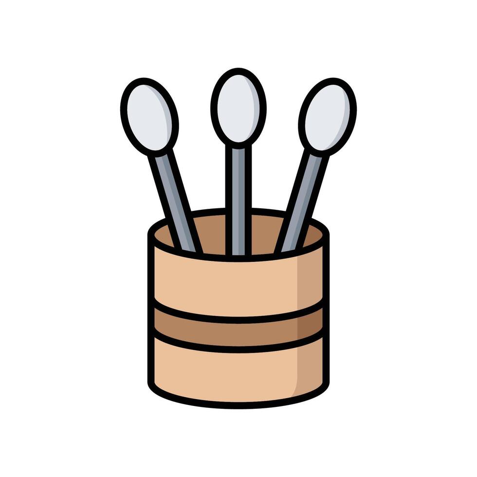 Cosmetic Cotton Swab Icon vector
