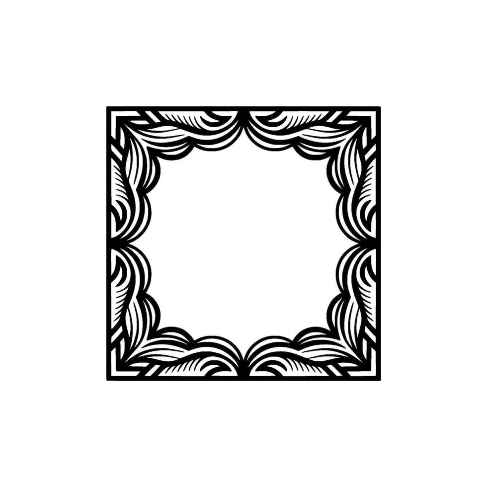 Intricate Wave Frame, Elegant Border, Decorative vector