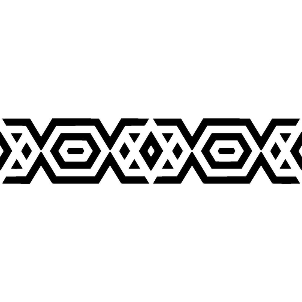 Geometric Tribal Border, Modern Minimalism vector
