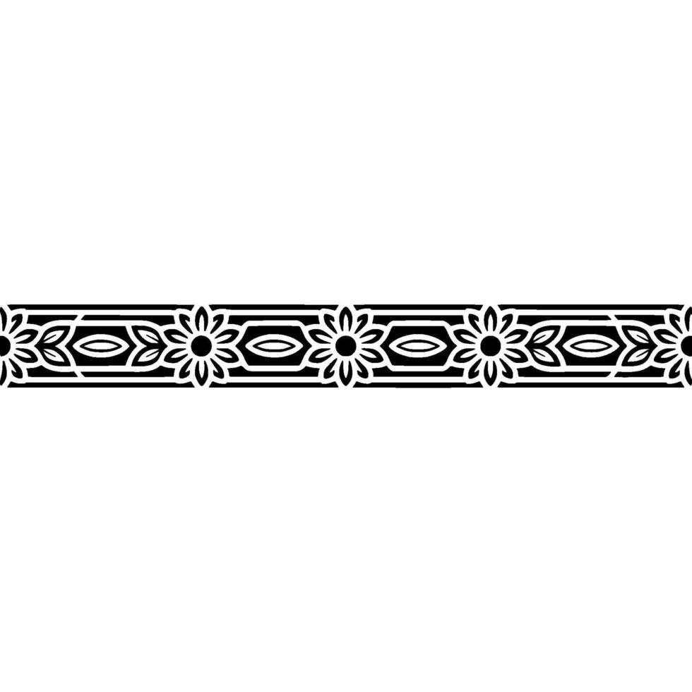 Intricate Floral Border, Vintage Style, Decorative Element, Craft vector