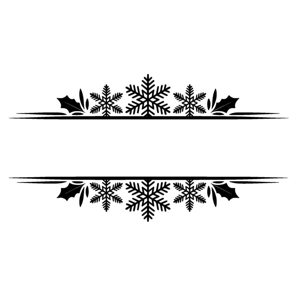 Winter Border, Festive Division, Elegant Snowflake vector