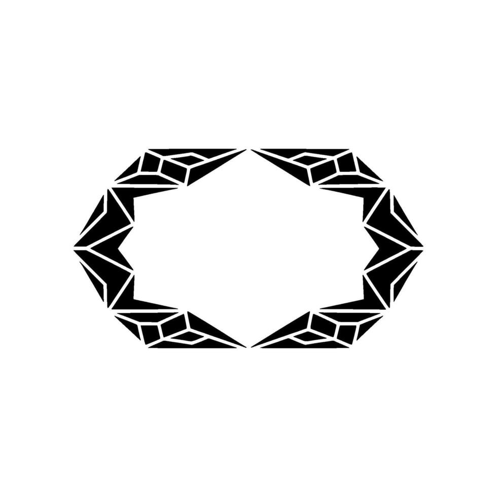 Geometric Hexagon Frame, Minimalist , Abstract Pattern vector