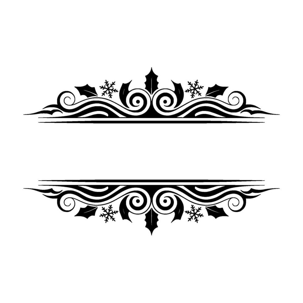 Elegant Winter Border, Decorative Element, Ornament vector