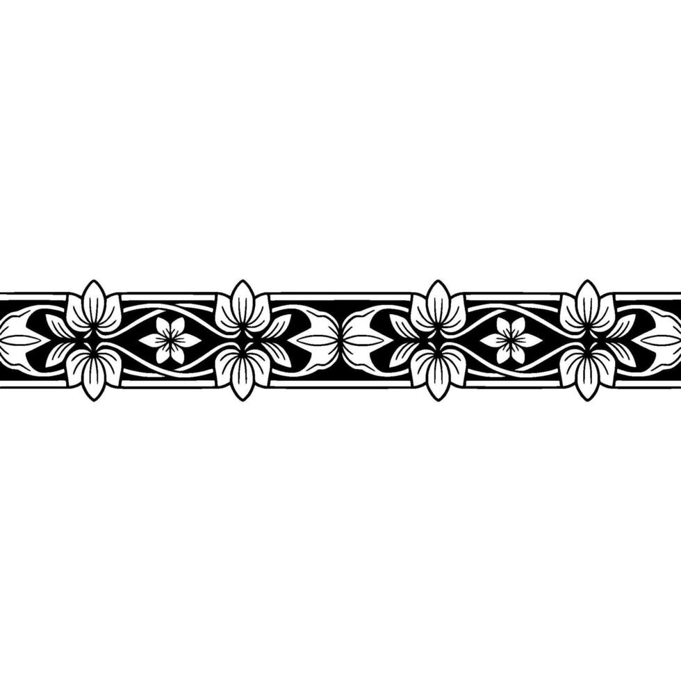 Elegant Floral Border, Vintage , Decorative Element, alternate version 59 vector