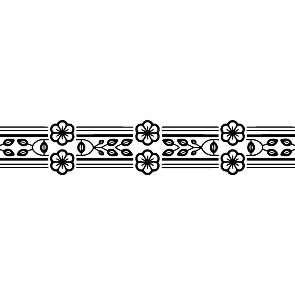 Elegant Floral Border, Vintage , Decorative Element, alternate version 63 vector