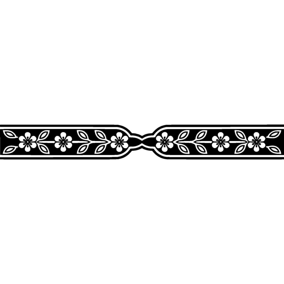 Elegant Floral Border, Vintage , Decorative Element, alternate version 65 vector