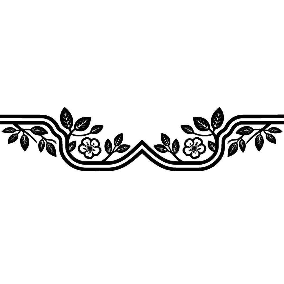 Elegant Floral Border, Vintage , Decorative Element, alternate version 66 vector