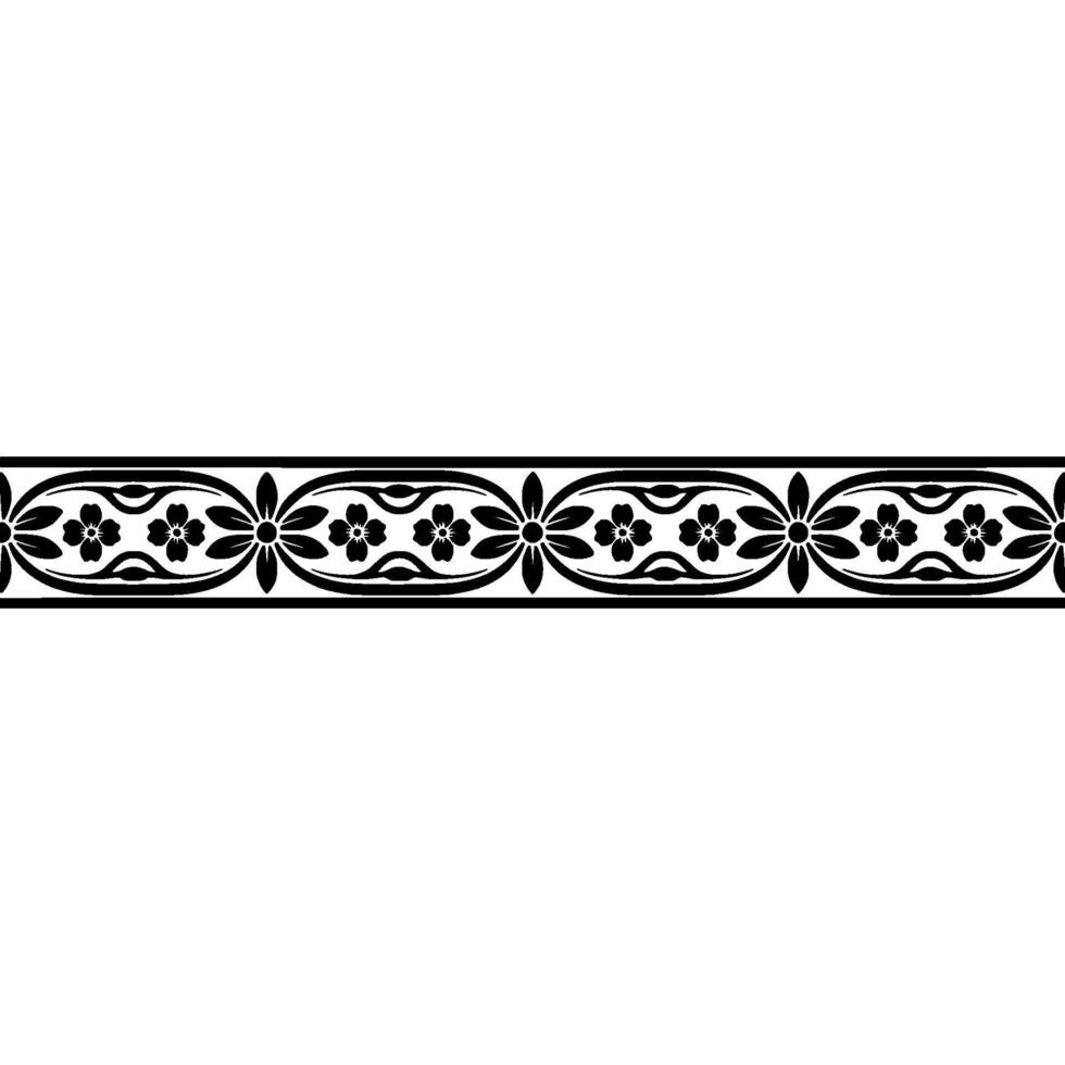 Elegant Floral Border, Vintage , Decorative Element, alternate version 70 vector