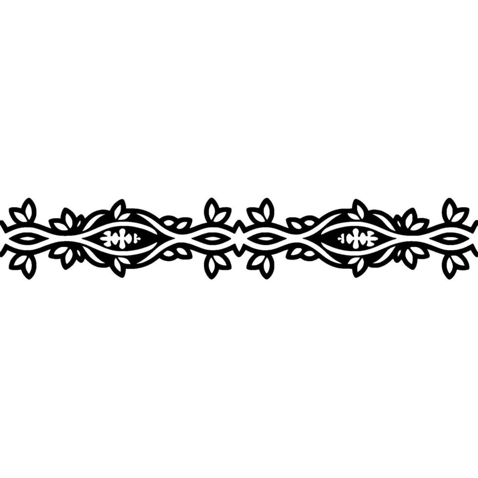 Intricate Floral Border, Vintage , Decorative Element, Botanical vector