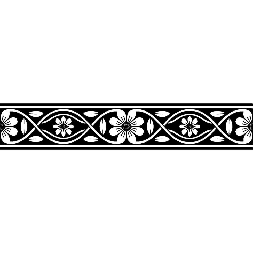 Elegant Floral Border, Vintage , Decorative Element, alternate version 71 vector