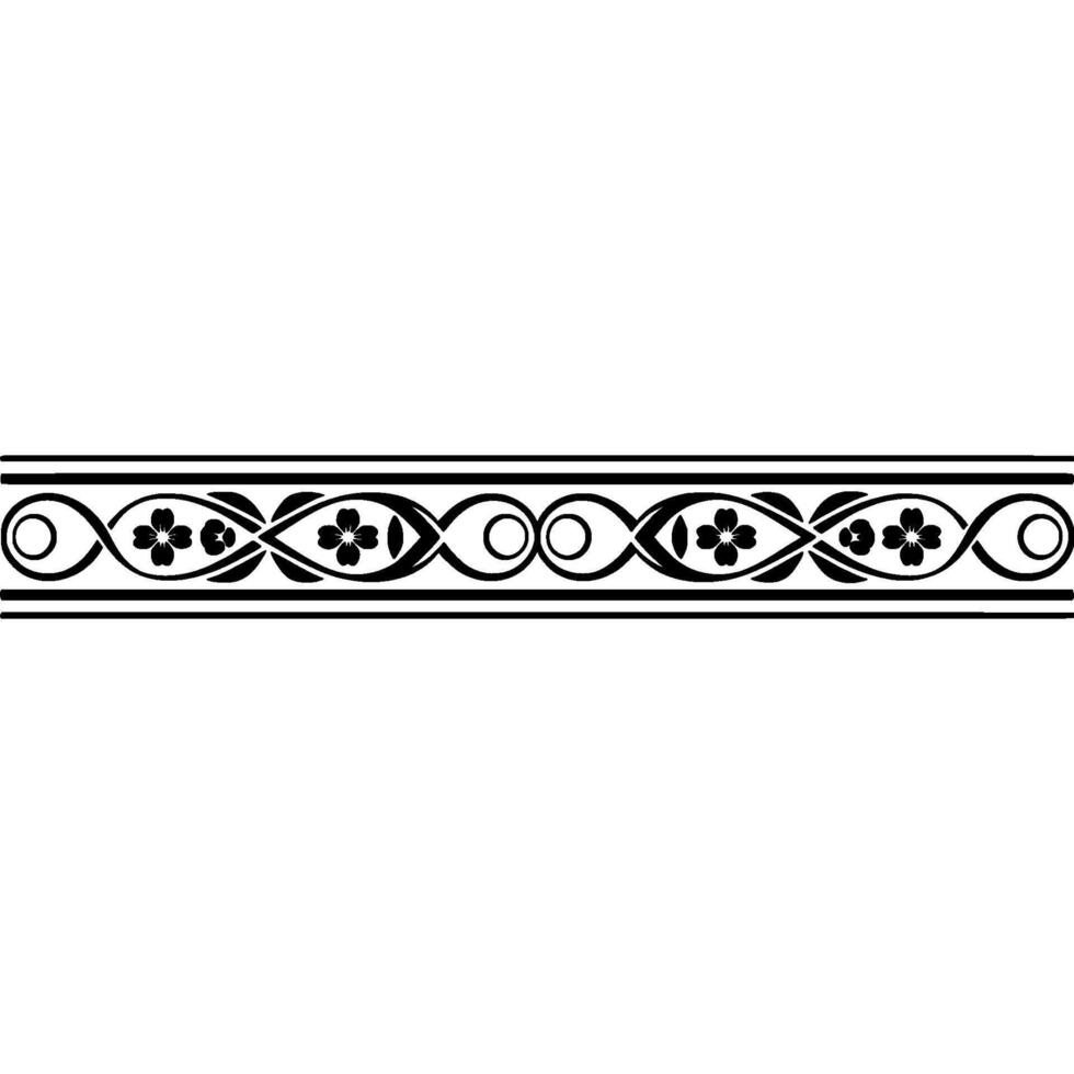 Elegant Floral Border, Vintage Element - Detail vector