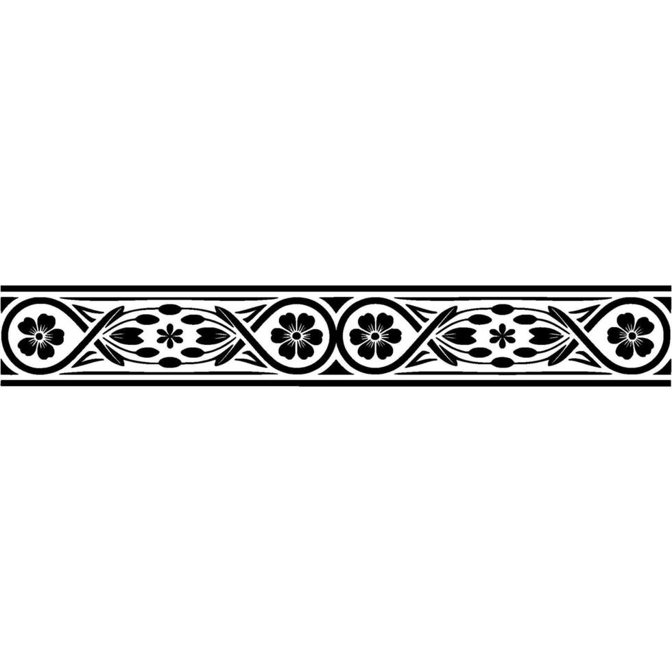 Intricate Floral Border, Vintage , Decorative Element, Classical vector