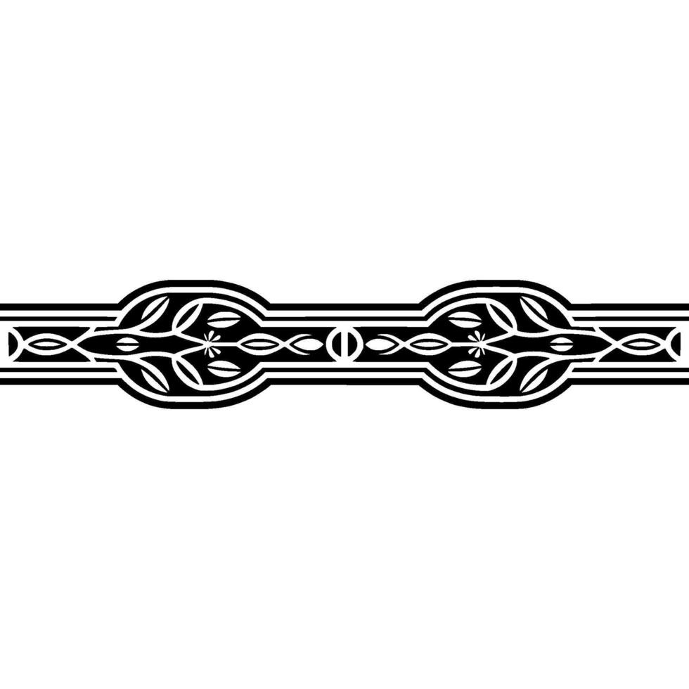Art Nouveau Border, Floral Ornament, Decorative Element vector