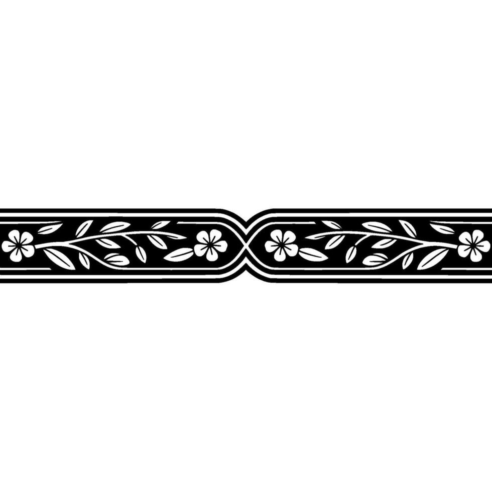Elegant Floral Border, Vintage , Decorative Element, alternate version 76 vector