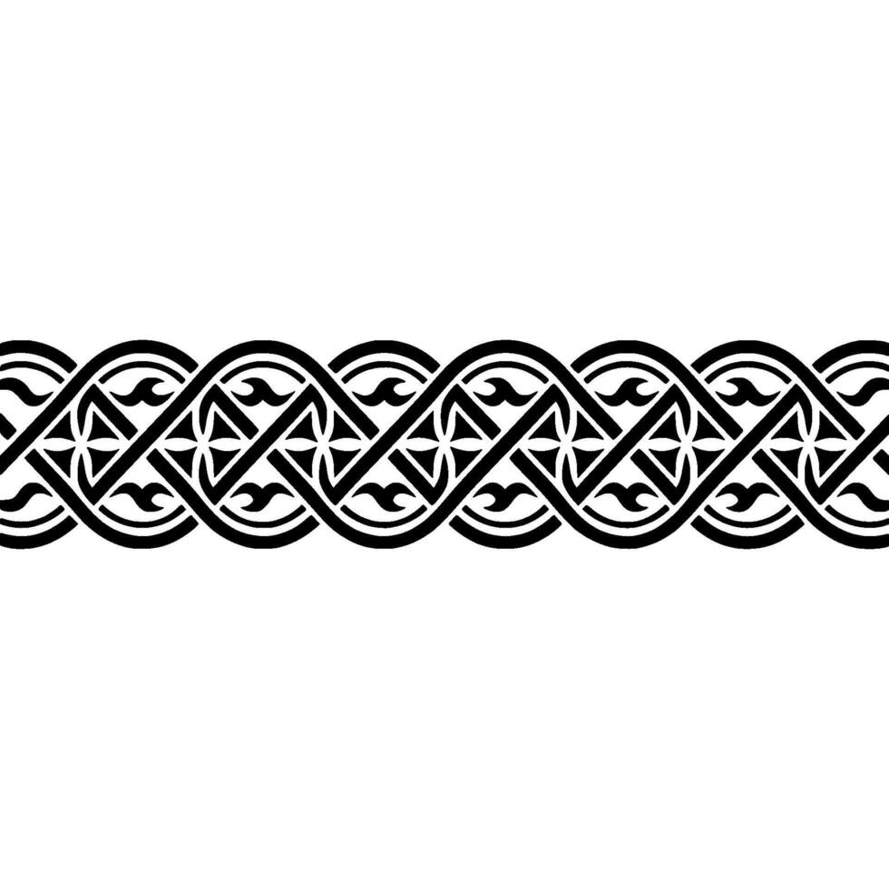Intricate Celtic Border, Vintage , Ornamental Pattern, Linear vector