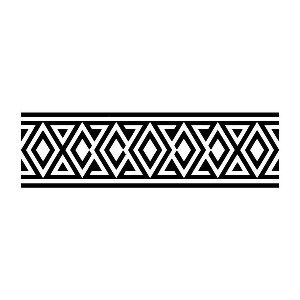 Geometric Tribal Border, Minimalist - Repetitive vector
