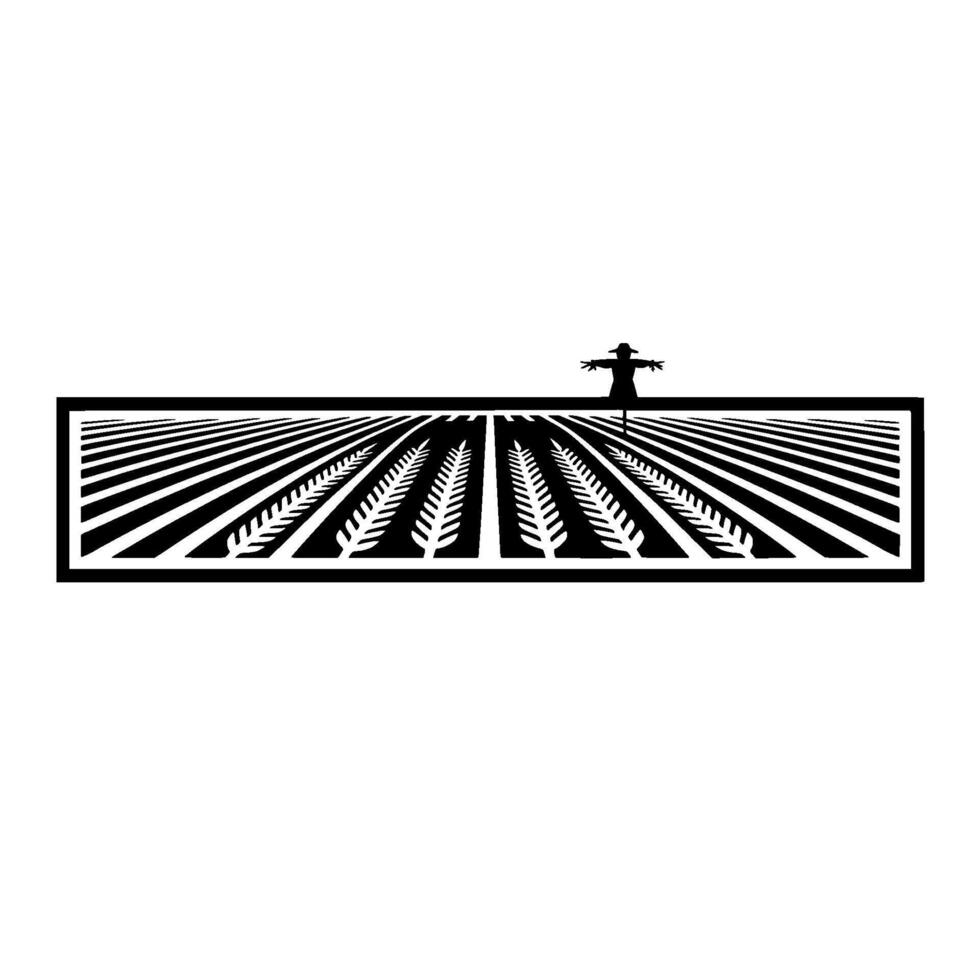 Silent Sentinel Wheat Field Guardian vector