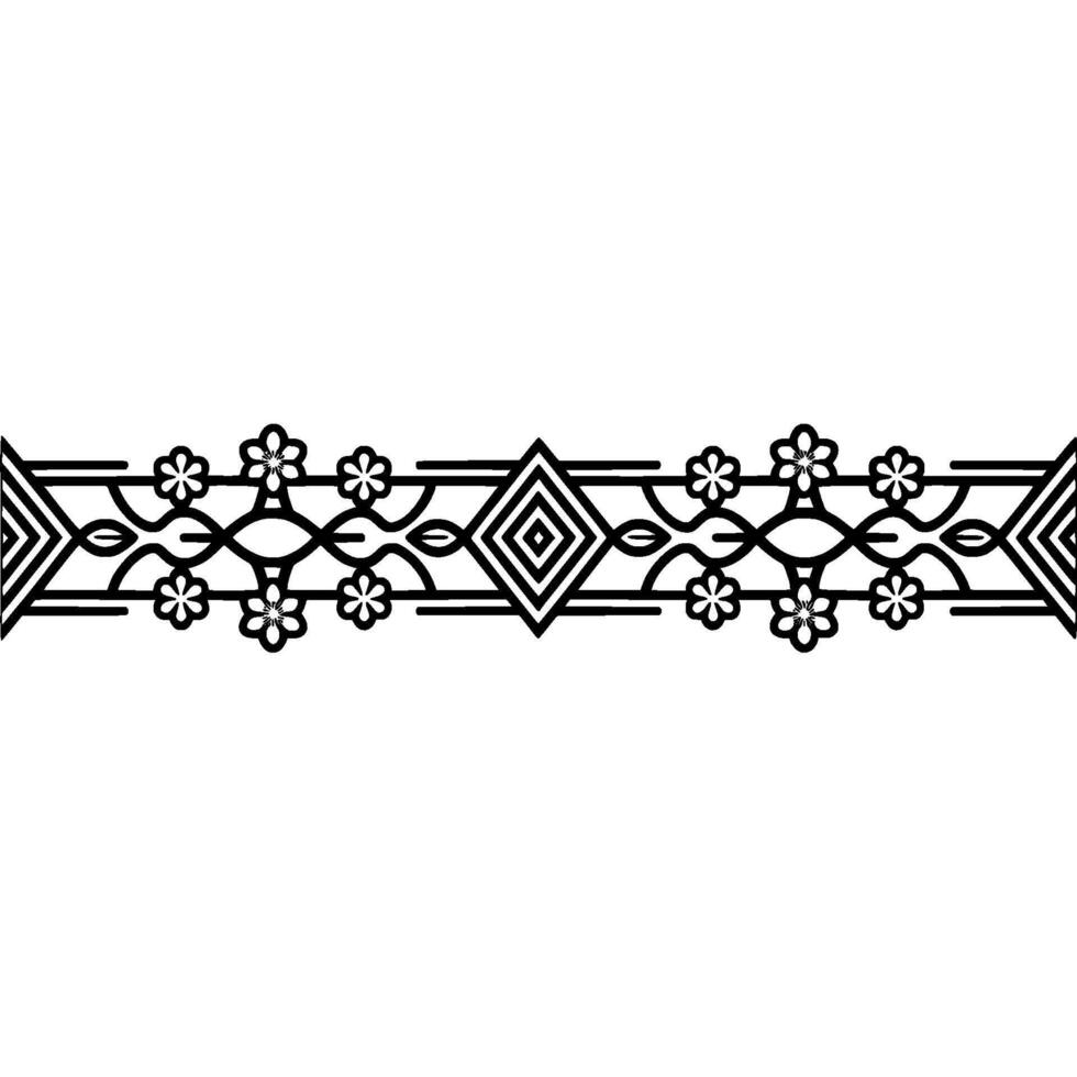 Elegant Floral Border, Vintage , Decorative Element, alternate version 79 vector
