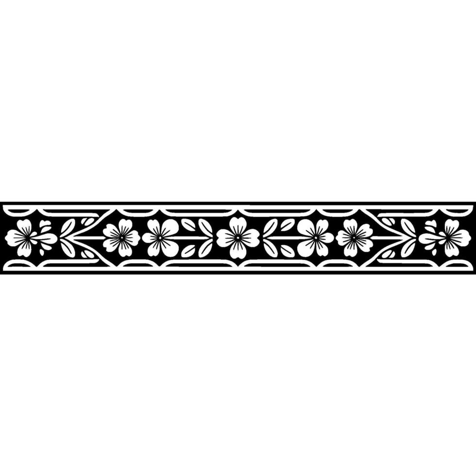 Elegant Floral Border, Vintage , Decorative Element, alternate version 84 vector