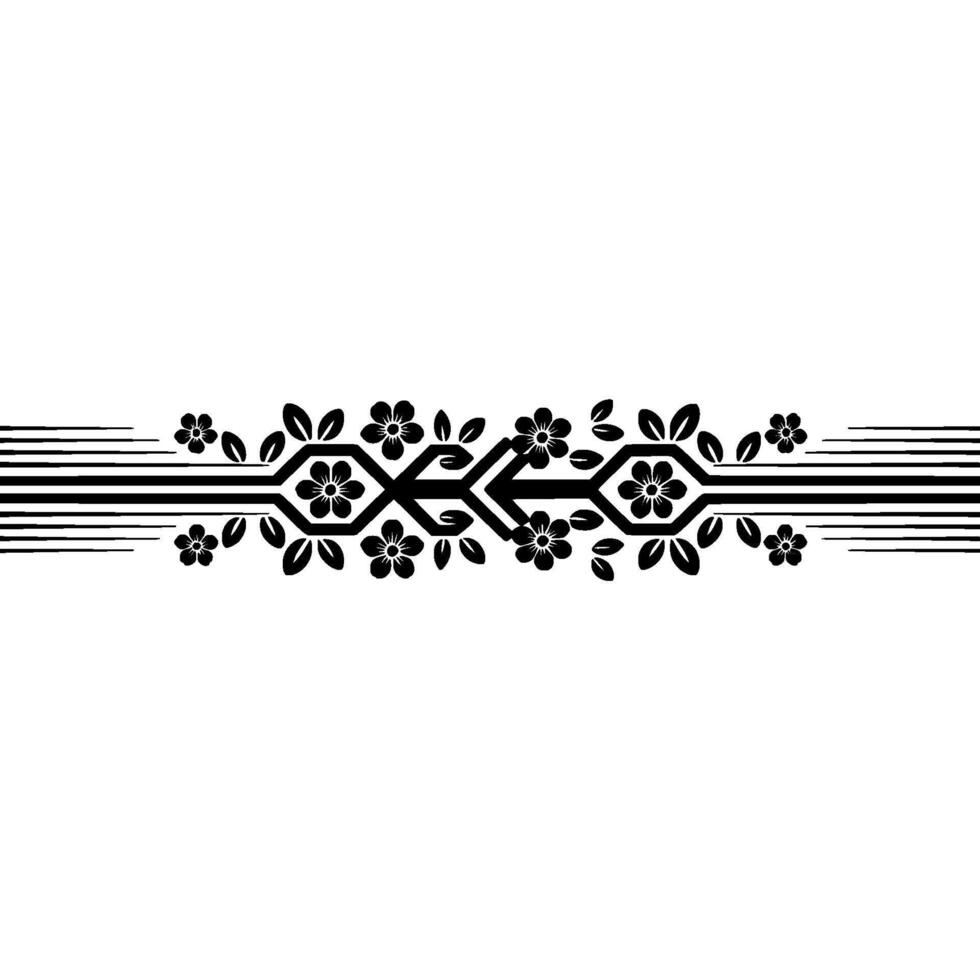 Elegant Floral Divider, Minimalist , Decorative Element vector