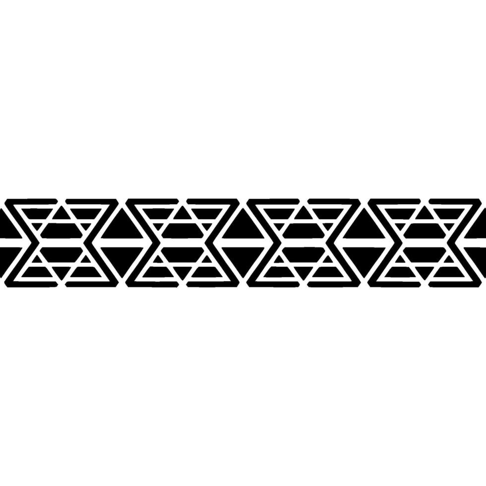 Geometric Deco Border, Gradated Black Grey, Stylized Pattern vector