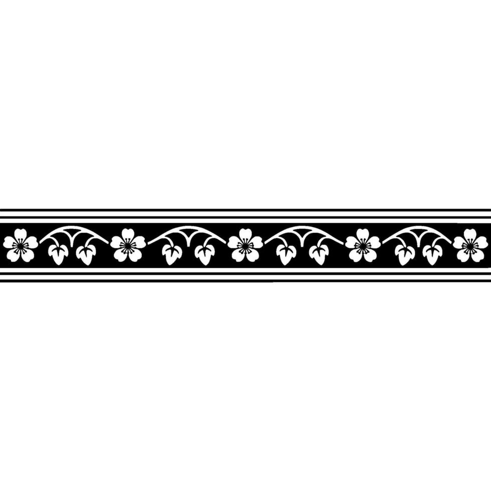 Elegant Japanese Sakura Border, Vintage, Cherryblossom vector