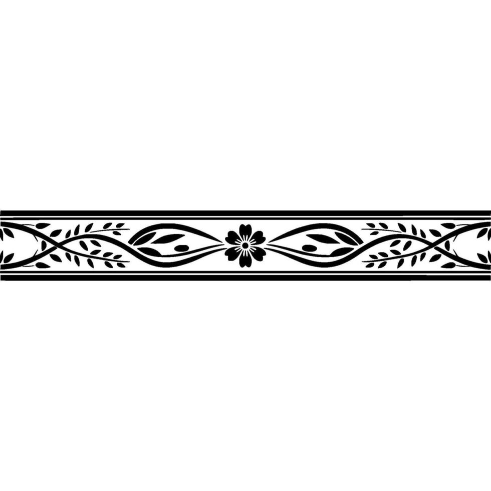 Elegant Floral Border, Vintage , Decorative Element, alternate version 90 vector