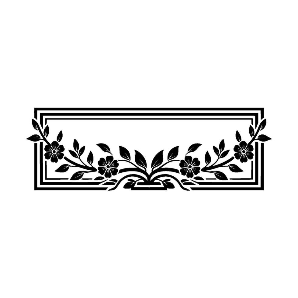 Elegant Floral Border, Vintage , Decorative Element, alternate version 94 vector