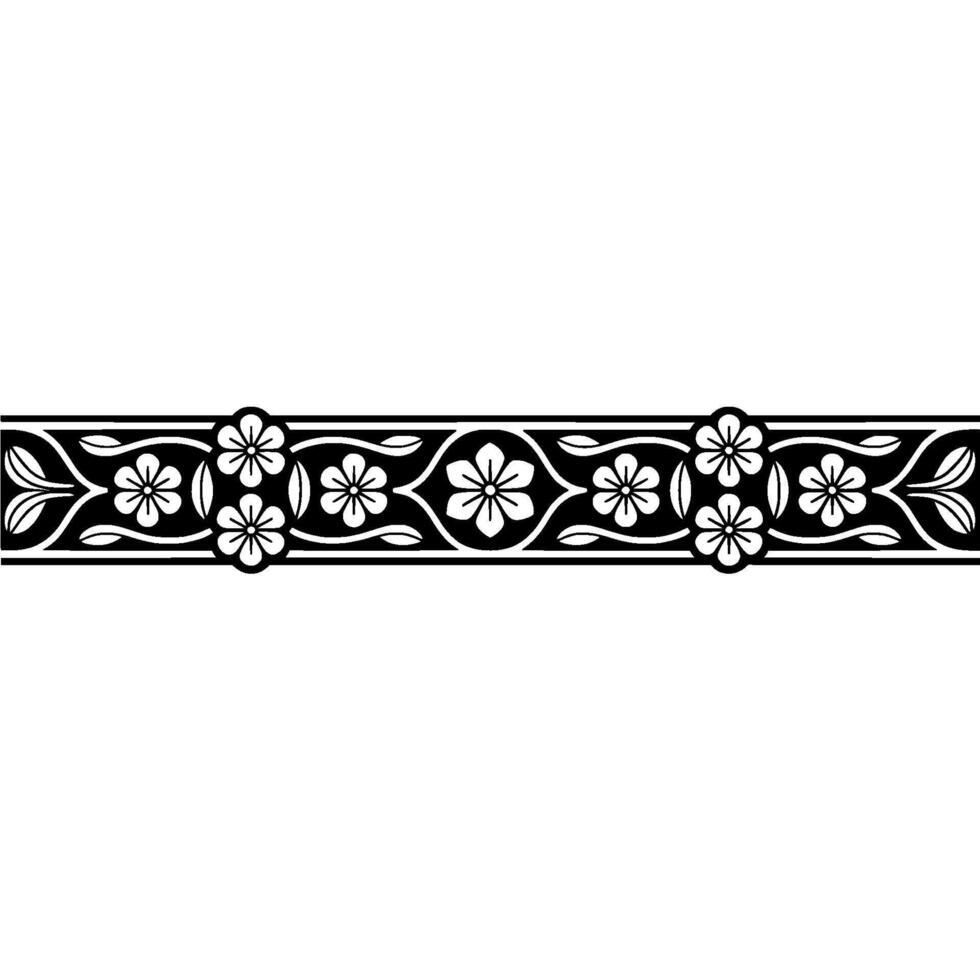 Elegant Floral Border, Vintage , Decorative Element, alternate version 96 vector