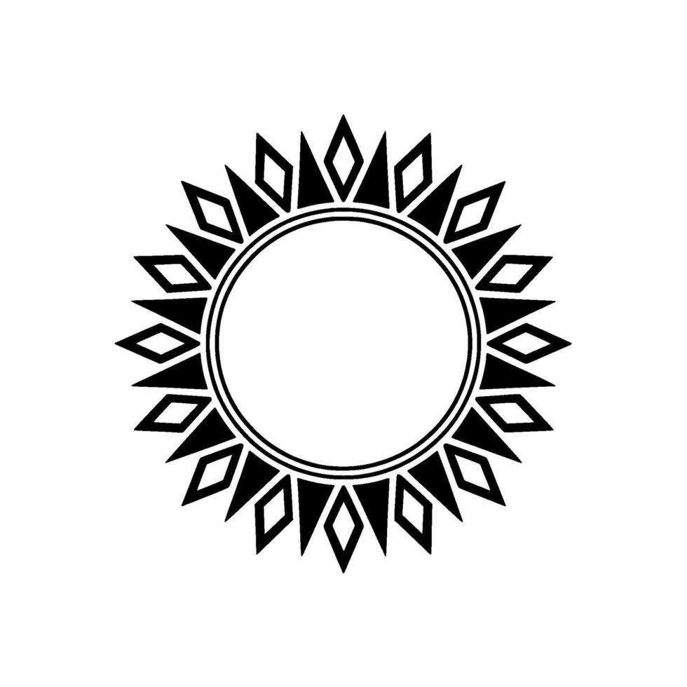 Geometric Sunburst, Minimalist , Circular Emblem, Pattern vector