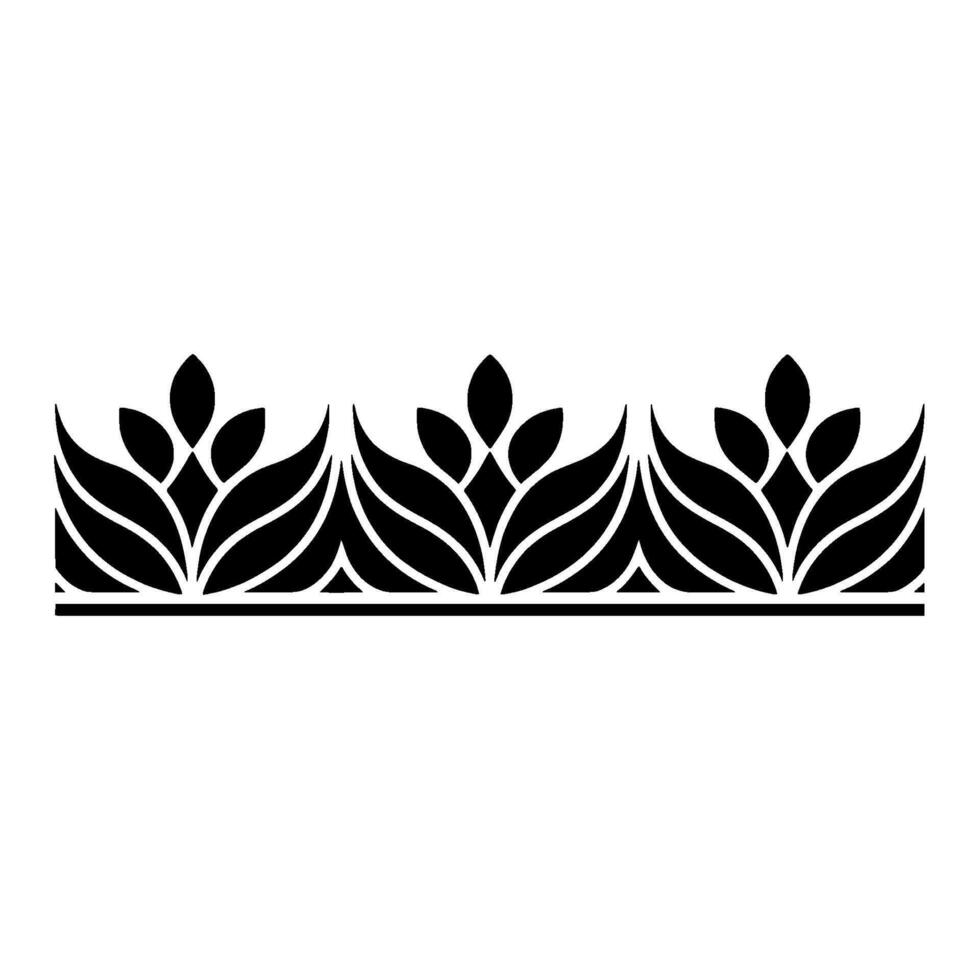 Stylized Floral Border, Elegant Deco vector