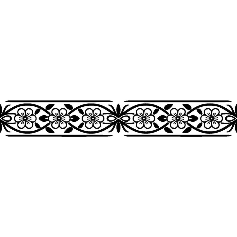 Elegant Floral Border, Vintage , Decorative Element, alternate version 99 vector